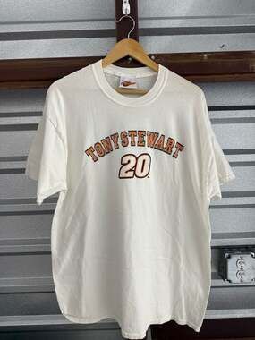 Vintage Winner's Circle Tony Stewart #20 NASCAR T-Shirt White XL